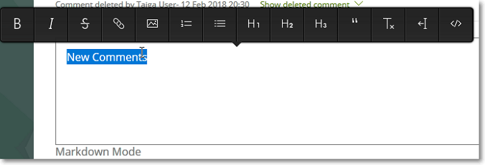 HTML comment editor